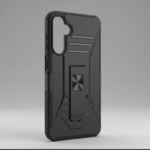 Samsung galaxy Black Rugged Fitted Hard Cell Phone Case w/ Screen Protector NEW